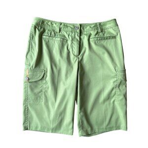 Oxford Golf Shorts Womens 10 Green Long Pockets 11in Inseam Travel Classic Long
